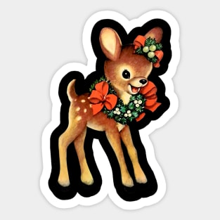 Vintage Christmas Reindeer Cute Christmas Sticker